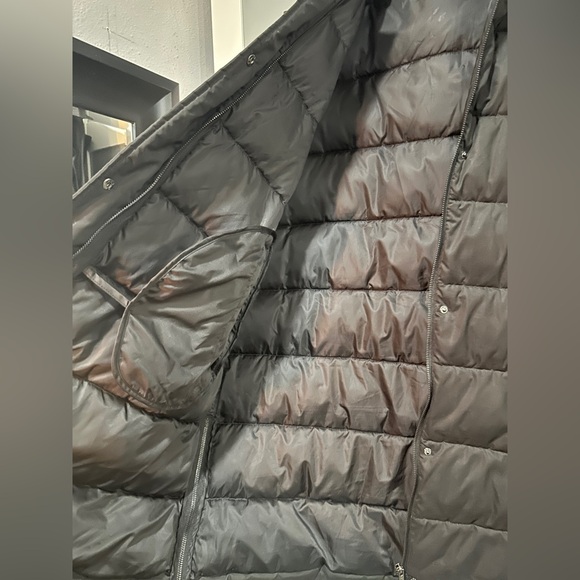 Zella WOMENS Black Longline Hooded Puffer Vest - Picture 3 of 13